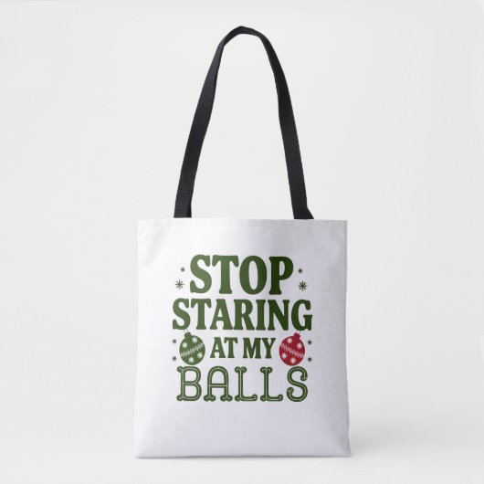 Hör auf, an meinen Ballen dreckiger Weihnachtsfeie Tasche (Vorderseite)