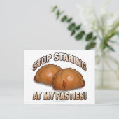 Hör auf, an meinen Pasties zu stinken! Postkarte (Stehend Vorderseite)