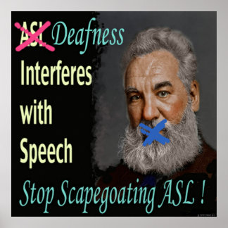 Hör auf, ASL zu beschneiden! 60,96cm x 60,96cm Poster