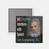 Hör auf, ASL zu beschneiden! Magnet (Vorderseite/Rückseite)