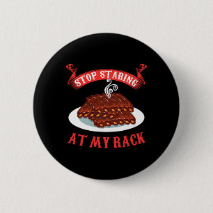 Hör auf, auf meine Rippen zu starren - Lustiges Sp Button