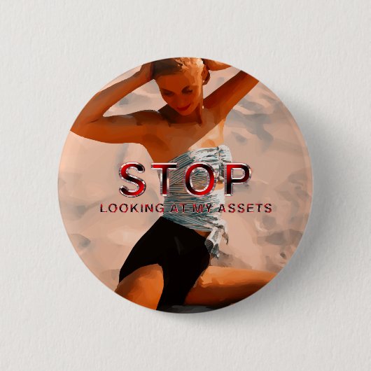 Hör auf, auf meine Vermögenswerte-Buttons zu schau Button (Vorderseite)