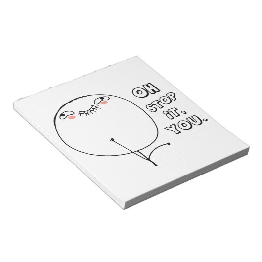 Hör auf damit. - Meme Notizblock (angewinkelt)