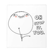 Hör auf damit. - Meme Notizblock (Vorderseite)