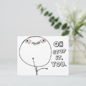 Hör auf damit. - Meme Postkarte (Stehend Vorderseite)