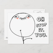 Hör auf damit. - Meme Postkarte (Vorne/Hinten)