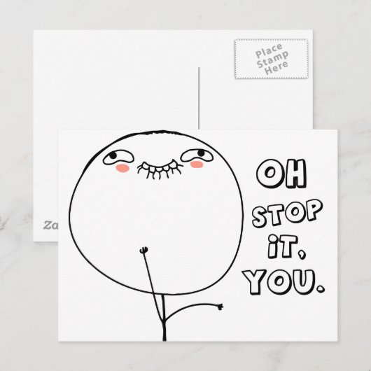Hör auf damit. - Meme Postkarte (Vorne/Hinten)