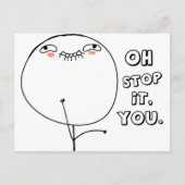 Hör auf damit. - Meme Postkarte (Vorderseite)