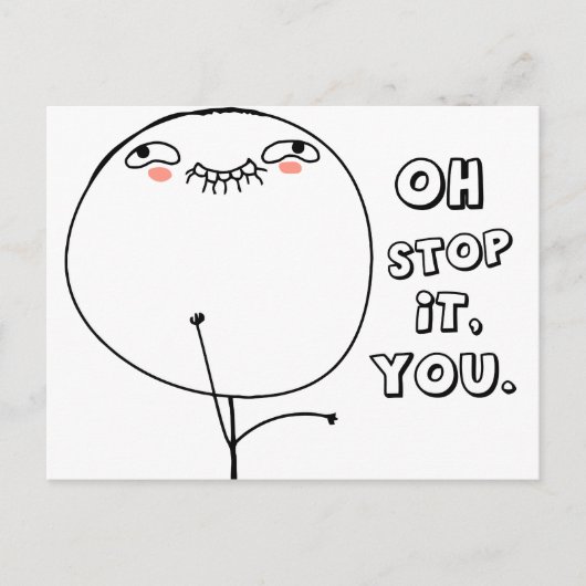 Hör auf damit. - Meme Postkarte (Vorderseite)