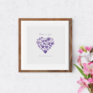 Hör auf dein Herz. Sie werden die Antwort wissen. Poster