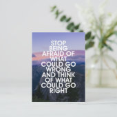 Hör auf, dich vor Motivierend Zitat zu schützen Postkarte (Stehend Vorderseite)