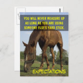 Hör auf, die Erwartungen anderer zu erfüllen Postkarte (Vorne/Hinten)