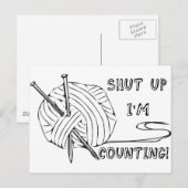 Hör auf, ich zähle postkarte (Vorne/Hinten)