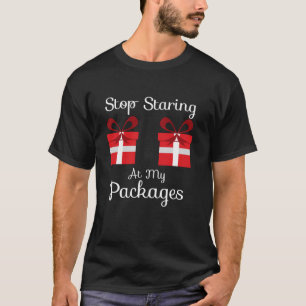 Hör auf, in meinen Paketen Weihnachtserwachsenen H T-Shirt