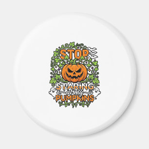 Hör auf Kürbisse Halloween Geister Fledermäuse anz Magnet