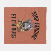 Hör auf, meine Nüsse anzustacheln - lustige Eichhö Fleecedecke (Vorderseite (Horizontal))