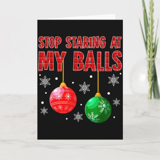 Hör auf, meinen roten karierten hässlichen Pullove Karte (Vorderseite)