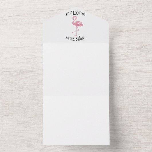 Hör auf, mich Swan anzusehen All In One Einladung (Innen Boden)