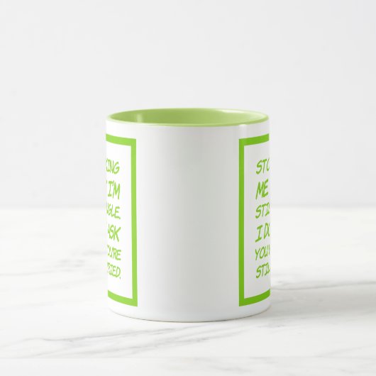 Hör auf, mir Fragen, warum ich immer noch Single-S Tasse (Zentrum)