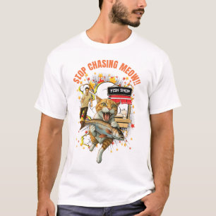 Hör auf, mir nachzulaufen, Meow Männer Weißes T-Sh T-Shirt