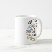 Hör auf mit dem Auto! Ich sehe einen Handwerksgesc Kaffeetasse (VorderseiteRechts)