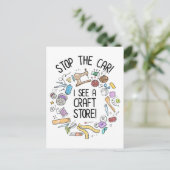 Hör auf mit dem Auto! Ich sehe einen Handwerksgesc Postkarte (Stehend Vorderseite)