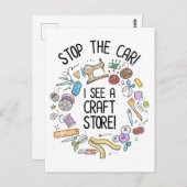 Hör auf mit dem Auto! Ich sehe einen Handwerksgesc Postkarte (Vorne/Hinten)