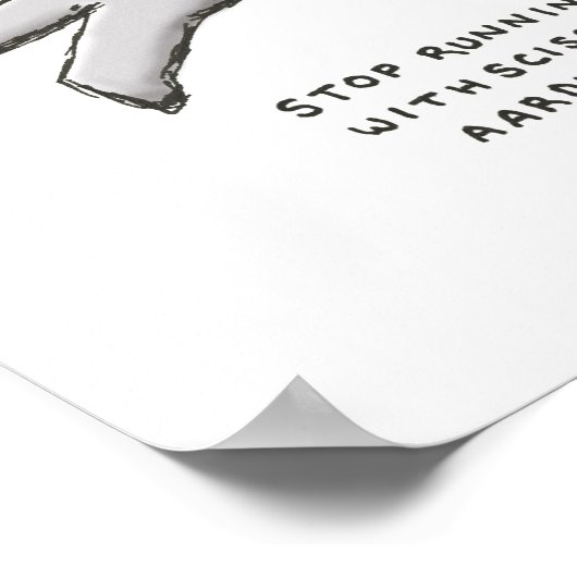 Hör auf mit Schere zu rennen, Aardvark! Poster (Ecke)