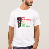 "Hör auf oberflächlich zu sein" T-Shirt (Vorderseite)