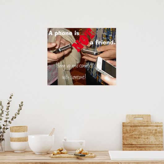 Hör auf simsen! - Klassenzimmer-Poster Poster (Küche)