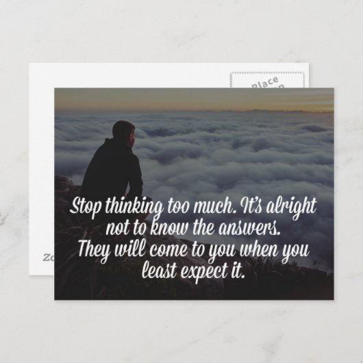 Hör auf, so viel Zitat zu denken Postkarte (Vorne/Hinten)