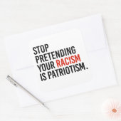 Hör auf, so zu tun, als wäre Patriotismus dein Ras Quadratischer Aufkleber (Umschlag)