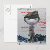 Hör auf, Tier FUR zu benutzen! Postkarte (Vorne/Hinten)