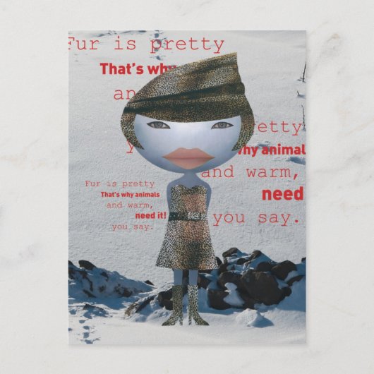 Hör auf, Tier FUR zu benutzen! Postkarte (Vorderseite)