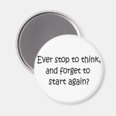 Hör auf zu denken magnet (Vorderseite/Rückseite)