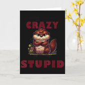 Hör auf zu fragen warum ich verrückt bin ich frage karte (Gelbe Blume)