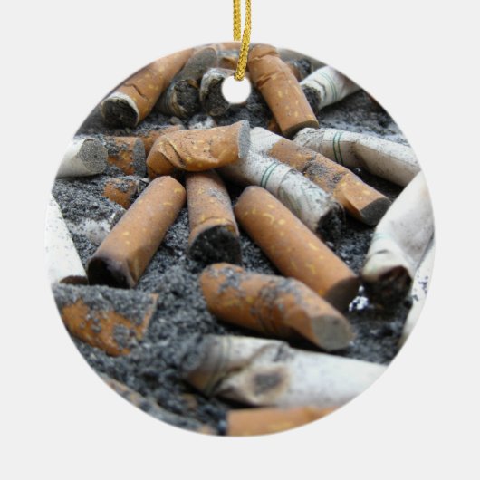 Hör auf zu rauchen! Ashtray Keramikornament (Vorne)