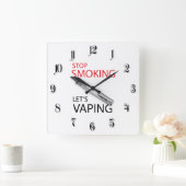 Hör auf zu rauchen quadratische wanduhr (Zuhause)