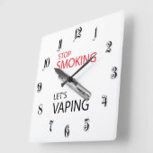 Hör auf zu rauchen quadratische wanduhr (Winkel)