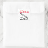 Hör auf zu rauchen quadratischer aufkleber (Tasche)