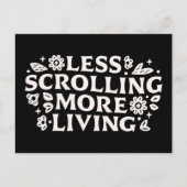 Hör auf zu scrollen Doomscrolling Zitate Ästhetik Postkarte (Vorderseite)