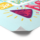 Hör auf zu träumen, fang an, blass türkis zu werde poster (Ecke)