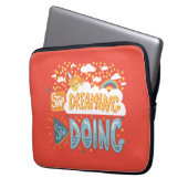 Hör auf zu träumen, fang an, dunkle Korallen zu ma Laptopschutzhülle (Vorderseite Links)