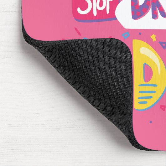 Hör auf zu träumen, fang an, dunkle Violette zu ma Mousepad (Ecke)