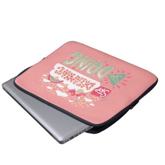 Hör auf zu träumen, fang an, Lachs zu machen Laptopschutzhülle (Vorne Knopf)