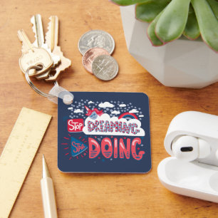 Hör auf zu träumen, fang an, navy Blue Metal zu ve Schlüsselanhänger