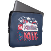 Hör auf zu träumen, fang an, navy Blue zu spielen Laptopschutzhülle (Vorne Rechts)