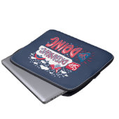 Hör auf zu träumen, fang an, navy Blue zu spielen Laptopschutzhülle (Vorne Knopf)