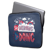 Hör auf zu träumen, fang an, navy Blue zu spielen Laptopschutzhülle (Vorderseite Links)