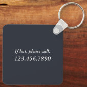 Hör auf zu träumen, fang an, Schattenschwarz-Metal Schlüsselanhänger (Rückseite)